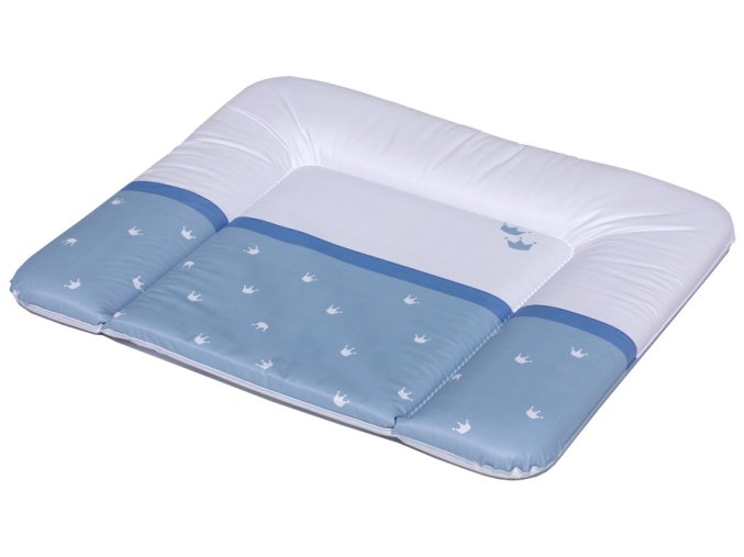 Prebaľovacia podložka trojstranná 85x75 Little Crowns v akcii modrá