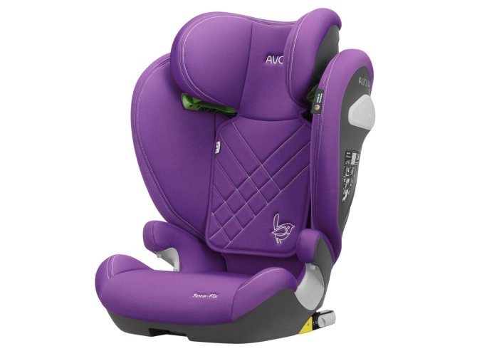 Nemecká detská autosedačka Avova Sora-Fix Lila pre deti od 100 do 150 cm