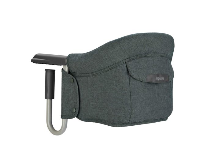 Tmavosivá detská skladacia stolička Inglesina Fast Charcoal Grey