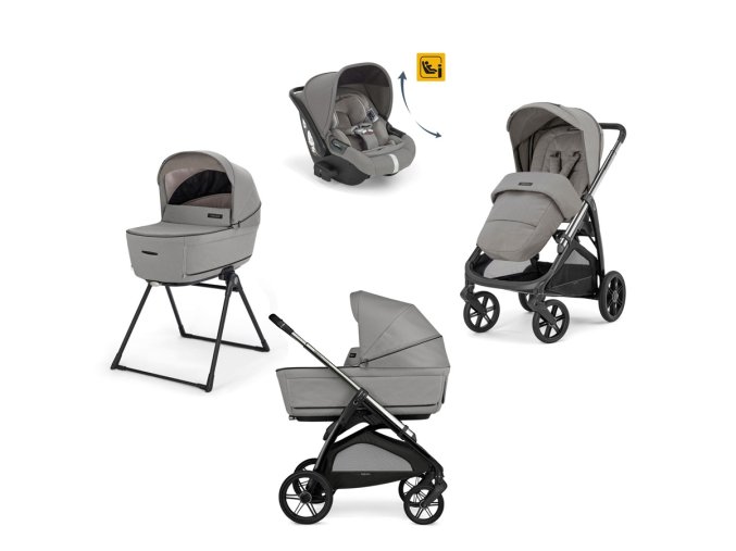 Kočík Inglesina Aptica Darwin Recline 4v1 2025 Platinum Grey s 5 okienkami
