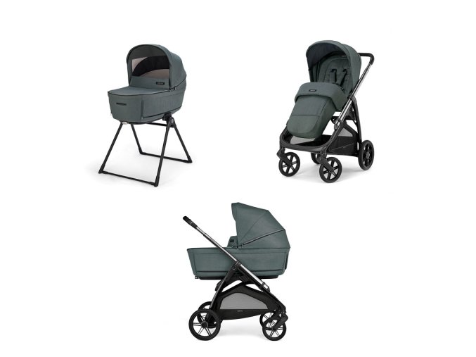KA69S0EMG Kočík Inglesina Aptica 2v1 2025 Emerald Green šedozelený kombinovaný kočík vrátane stand upu a welcome pad