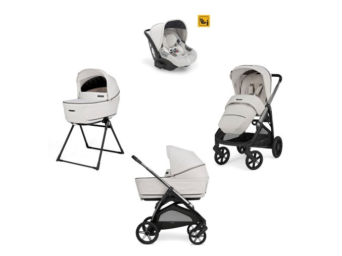 KA61S0OPI Kočík Inglesina Aptica Darwin 4v1 2025 Opal Ivory s 5 okienkami autosedačkou s testom Adac , welcome pad a stand upom
