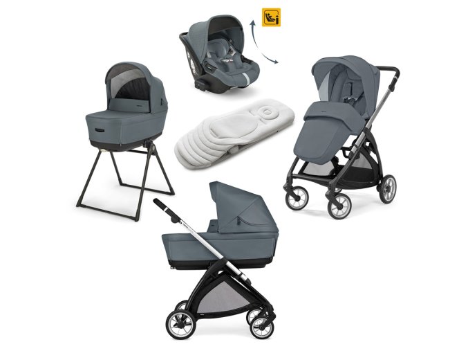 AAE52S0UNG Kočík Inglesina Electa Darwin Recline 2025 Union Grey, s polohovacou autosedačkou, welcome pad, stand upom, ľahký kočík