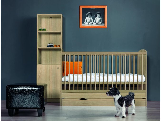 2 dielna akčná sada detskej izby Faktum Mia Somoma 1+1 zdarma, zahŕňa detskú postieľku 140x70 cm prestaviteľnú na posteľ Junior a šatníková skriňa zadarmo.