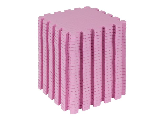 Detský penový hrací koberec z ružových puzzlí 150x150cm