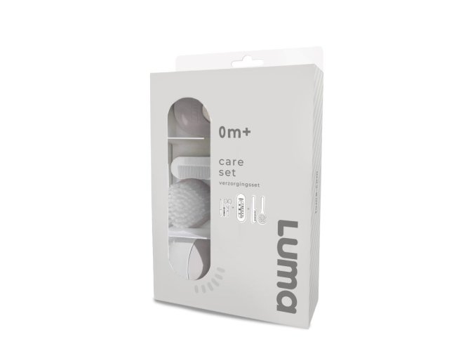 Sada pre starostlivosť Luma - Pure Oat svetlo krémová, manikúra, hrebeň a kefa, teplomer do vody