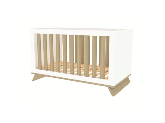 Variabilná postieľka Faktum Sienna White 70x140 cm, prestaviteľná na posteľ Junior