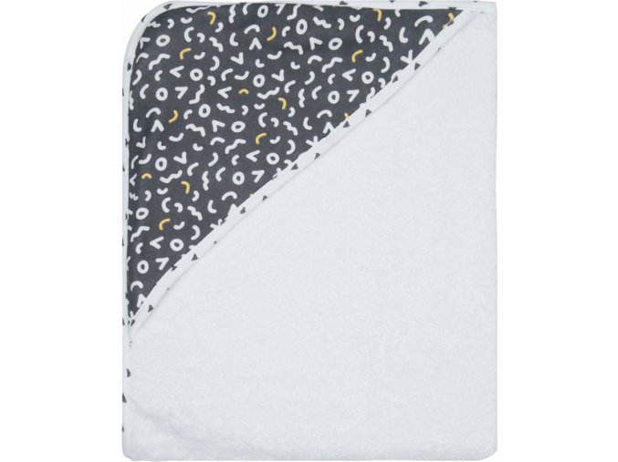 Detská froté osuška s kapucňou Luma - memphis Grey