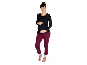 Tehotenské a dojčiace tričko Rialto dora, čierne