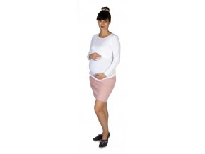 Tehotenské a dojčiace tričko z modálu Rialto Dora, biele