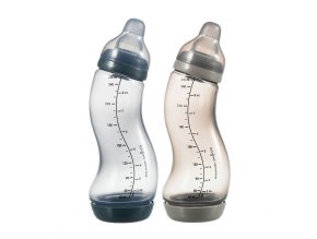 7062b11 Sada modrej a striebornej dojčenskej S-fľašky Difrax antikolik, 250ml