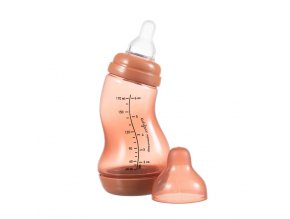 Dojčenská S-fľaška Difrax antikoliková, tehlová, 170 ml