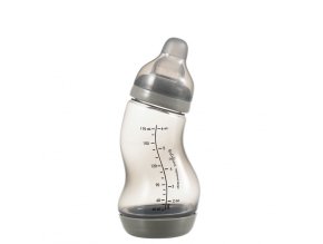 Dojčenská S-fľaška Difrax antikoliková, šedá, 170 ml