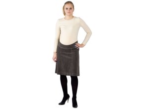 Tehotenská menčestrová sukňa Rialto Bailly khaki 19233 (Dámská veľkosť 36)