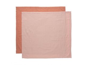 Mušelínová plenka  Pure Cotton Pink 2ks 70x70cm