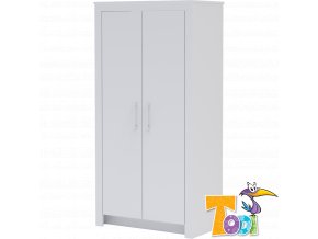 Skriňa Todi White Bunny, zlava, z výstavy biela