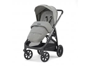 KA60Q0SNG Inglesina Športový kočík Aptica 2024 Satin Grey strieborný, do 22kg, Nový odľahčený podvozok APTICA s trblietavým lesklým povrchom s odpružením pre všetky cesty