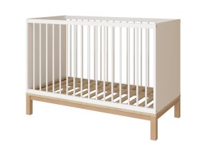 Detská postieľka 60x120cm Faktum Loop White Oak, Zľava na možné veľmi drobné povrchové vady-postielka bola na výstave. Zmontované