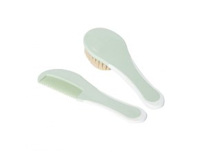 Hrebeň a kefa Bébé-Jou Ocean Green zelenkavá