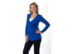 Těhotenské a kojící tričko RIALTO DAUN modré 0442 (Dámská velikost 46)