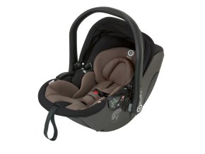 Náhradná škrupina k autosedačke Kiddy Evoluna I-size v čiernohnedej farbe, vrátane bezpečnostných pásov.
