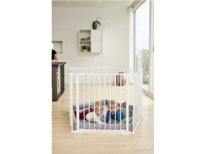 päťstranná biela kovová ohrádka s matracom schválená podľa normy77114 m1 (550x550)