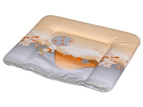 Prebaľovacia podložka trojstranná 85x75 Grey Puppy sivo oranžová v akcii
