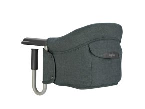 Tmavosivá detská skladacia stolička Inglesina Fast Charcoal Grey