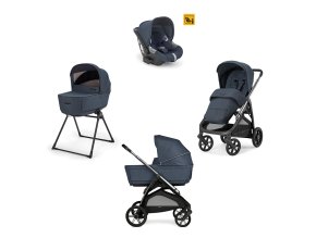 KA61S0RSB Kočík Inglesina Aptica Darwin 4v1 2025 Resort Blue s autosedačkou s testom Adac, s 5 okienkami, welcome pad a stand upom