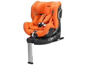 Autosedačka Recaro Xenon 1 Kid 2025 61-125cm Vibrant Orange, pre deti od 3 mesiacov do 7 rokov. Je otočná o 360 stupňov, podla normy I-size