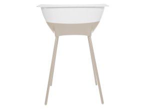 L157001+L30215 Pohodlná trendy detská vanička so stojanom od holandskej firmy LUMA Babycare, teraz v bielo béžovej farbe kolekcie White.