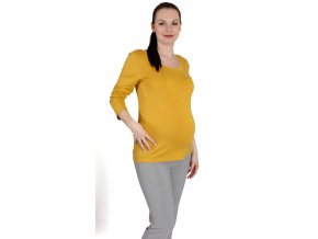 Těhotenské tričko RIALTO RUTEN žluté 0423 (Dámská velikost 46)