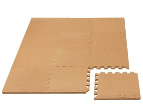 Hracia podložka puzzle s okrajom Brown 92 x 122 cm, hrúbka 1,4cm, Balenie obsahuje celkom 12 kusov puzzlí, každá 31,5 x 31,5 cm a 14 okrajov.