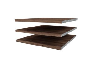 Poličky 3 ks k trojdielnej/dvojdielnej skrini Faktum Nest Walnut