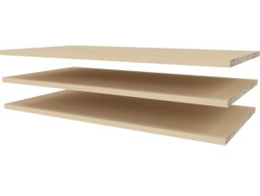 Poličky 3 ks k trojdielnej/dvojdielnej skrini Faktum Sienna Cappuccino