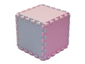 Penová puzzle kocka - light pink, silver, pink