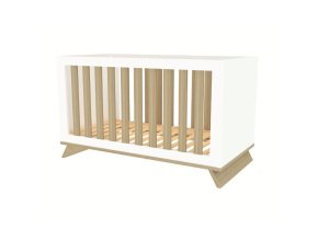 Variabilná postieľka Faktum Sienna White 70x140 cm, prestaviteľná na posteľ Junior