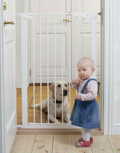 Vysoká zábrana Babydan premier Pet Gate 73 - 86 cm biela