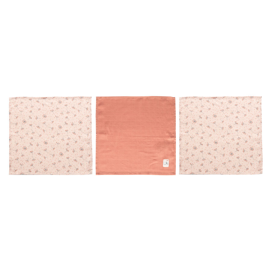 Mušelínová žinka na tvár 3ks Fabulous Wish Pink
