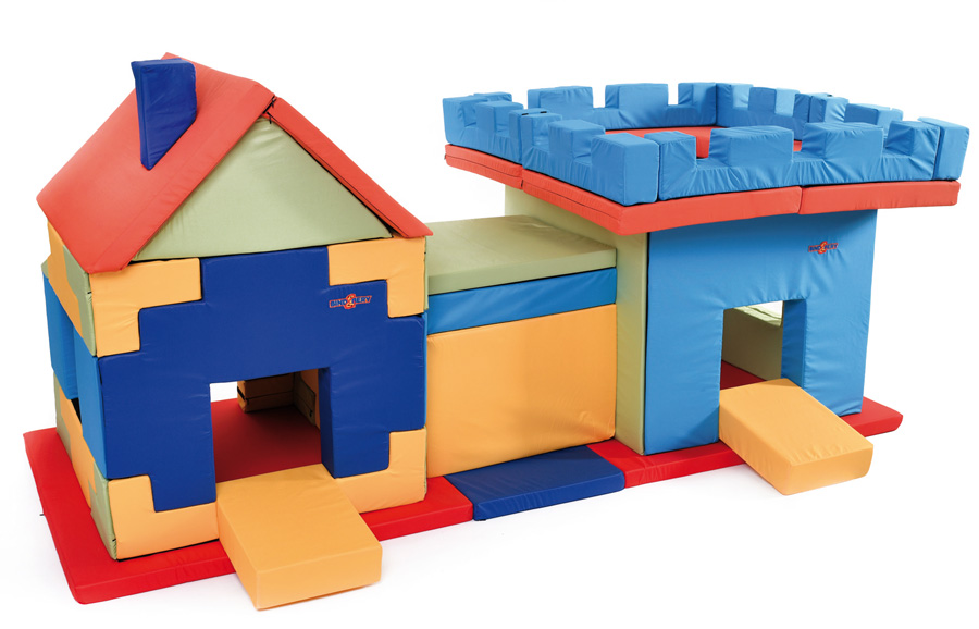 Hrací detský domček Tetris, tunel a veža z molitanu