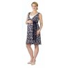 Tehotenské a dojčiace šaty Rialto Laarne modrosivý vzor 0536