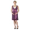 Tehotenské a dojčiace šaty Rialto Laarne fialové kolieska 0535