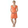 Tehotenská a dojčiaca nočná košeľa Rialto Gochett oranžová 0067