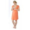 Tehotenská a dojčiaca nočná košeľa Rialto Gochett oranžová 0067