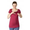 Dojčiace a tehotenské tričko z modalu Rialto Delies, tmavočervená 0645