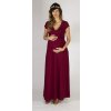 Tehotenské a dojčiace šaty Rialto Lonchette bordó 0520