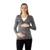 Tehotenské a dojčiace tričko Rialto Devin šedá s bodkami 0611