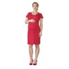 Tehotenské šaty Rialto Lees červená s bodkami 0562