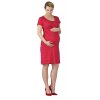 Tehotenské šaty Rialto Lees červená s bodkami 0562