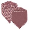 Bandana slintáčik LUMA - Flowerfever staroružový s kytičkami